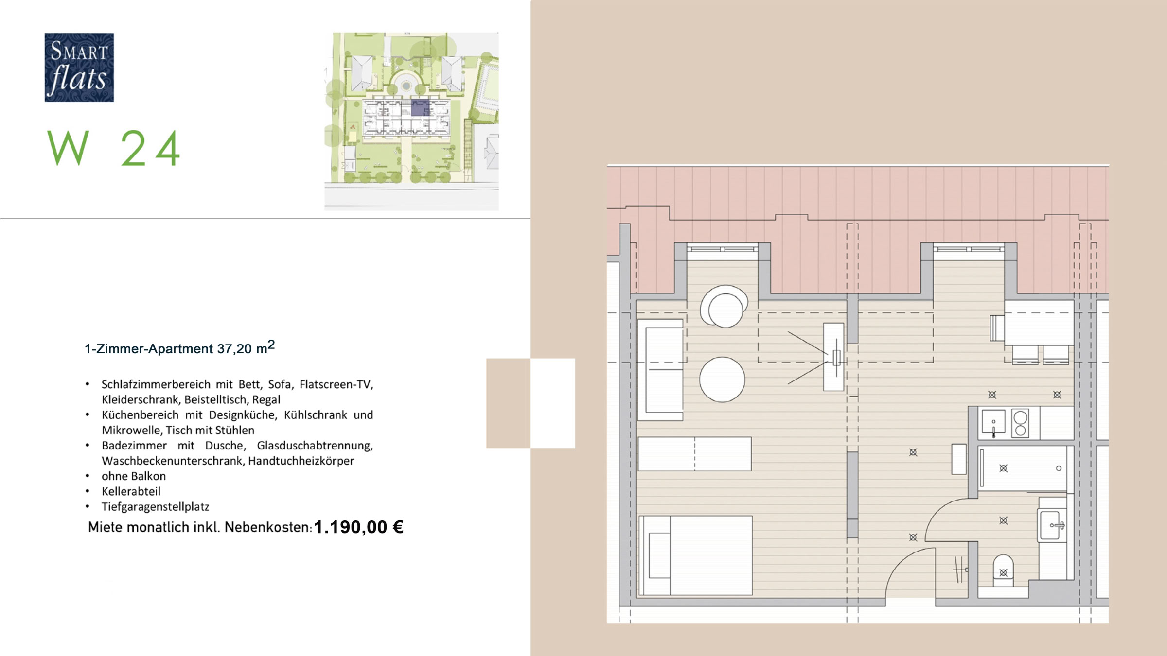 1 Zimmer Appartement