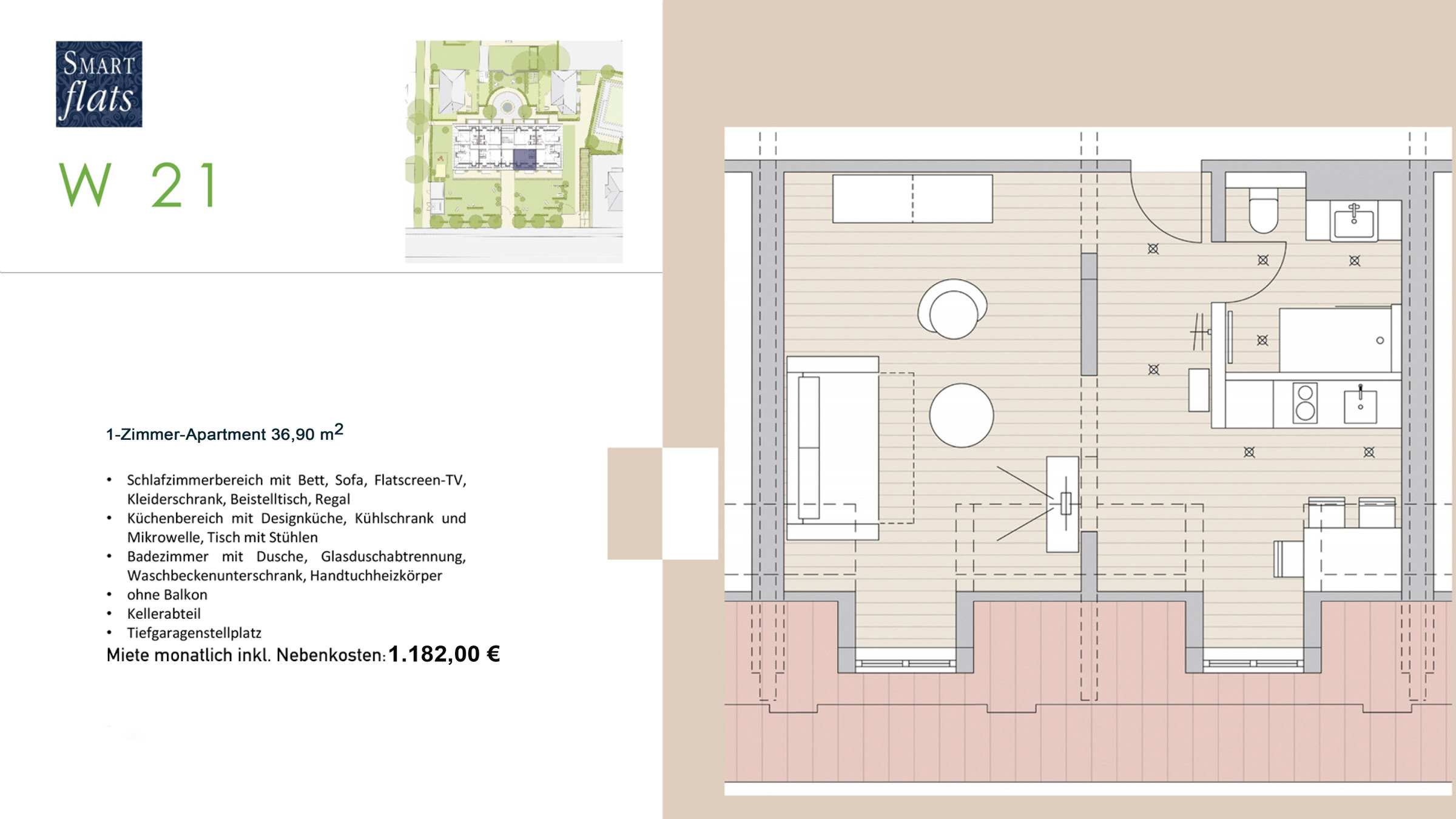 1 Zimmer Appartement